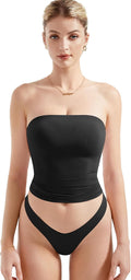 Women's Strapless Tube Top - Double Lined Stretch Knit, Fitted Bandeau for Summer Evenings Out - Medium