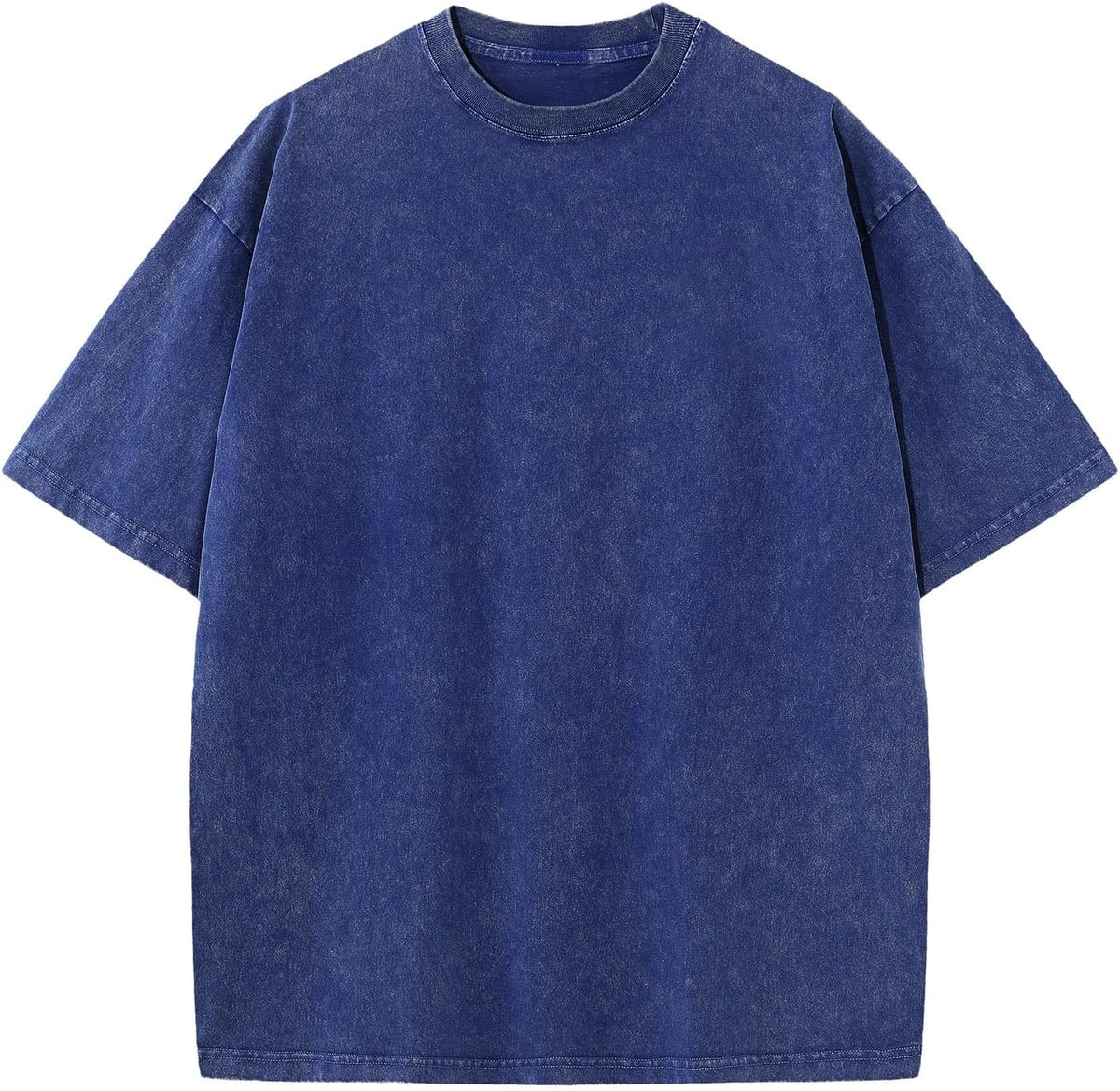 Unisex Oversized Cotton T-Shirt - Short Sleeve, Washed Solid Colours, Loose Basic Tee for Everyday Wear - Medium